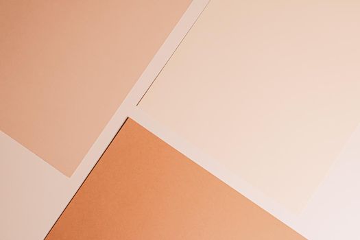 Beige and brown A4 papers as office stationery flatlay, luxury branding flat lay and brand identity design for mockups