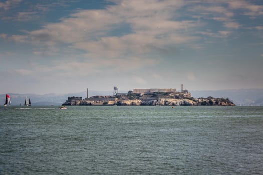 Alcatraz Island and Prison in San Francisco Bay, USA.