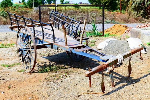 Indian bullock cart in natural background