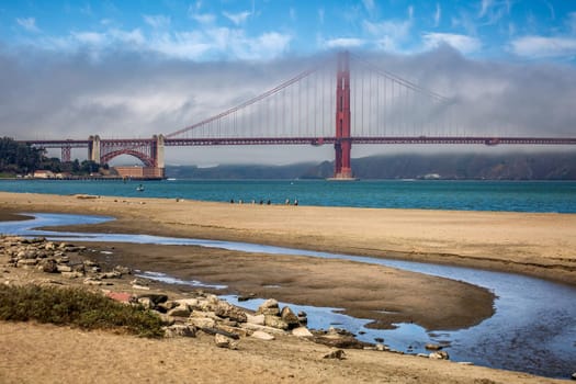 Travel in San Francisco. The view of Golden Gate Bridge, San Francisco, California, USA.