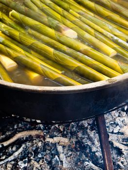 bamboo shoot boil in hot water