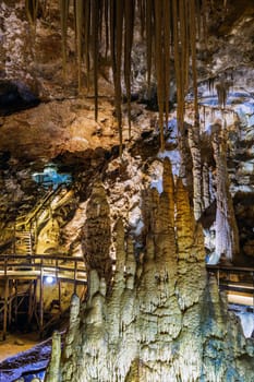 Karaca Cave is a network of caves located near the town of Torul in Gumushane Province, Turkey.