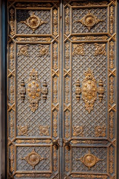 Ornate door at the Beylerbeyi Palace, located in the Beylerbeyi neighbourhood of Uskudar district in Istanbul, Turkey. An Imperial Ottoman summer residence built in the 1860s
