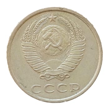 Twenty Ruble cents coin money (RUB), currency of Russia
