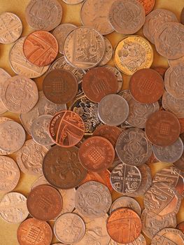 Pound coins money (GBP), currency of United Kingdom