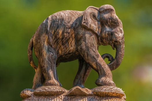 Sculpture of an Indian elephant in the Leipzig Zoo