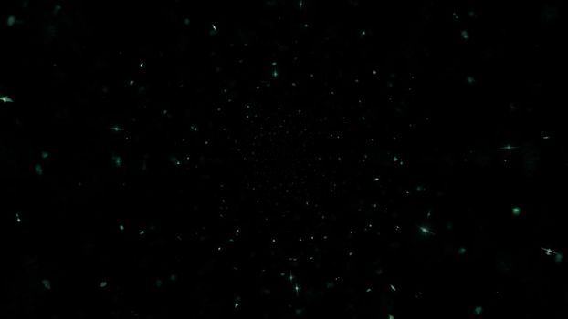 3D illustration of graphic dark night sky with glowing stars as abstract background