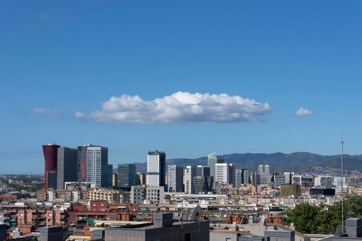 landscapes from one of the mountains of barcelona in spain