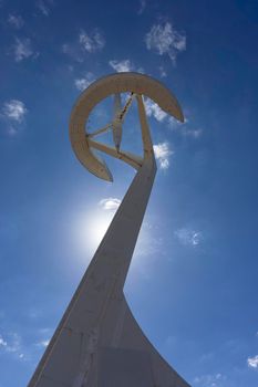 Telecommunications tower in one of the mountains of Barcelona in Spain