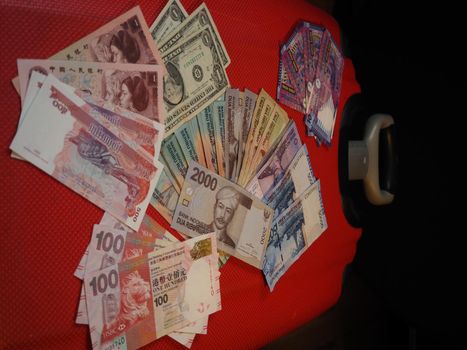 Paper money from around the world. Foreign currency. High quality photo