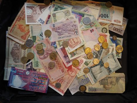 Paper money from around the world. Foreign currency. High quality photo