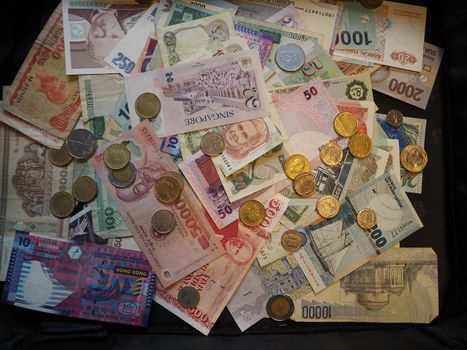 Paper money from around the world. Foreign currency. High quality photo