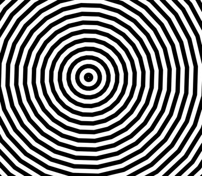 Macro of a black and white spiral pattern, Vector illustration with transparent effect.