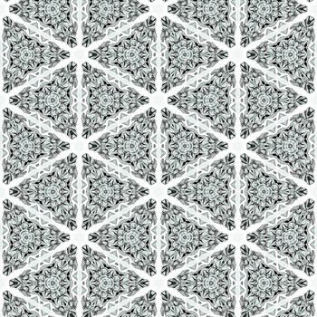 Elegant and ornamental monochromatic pattern and designs on solid sheet of wallpaper. Concept of home decor and interior designing.