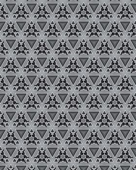 Elegant and ornamental dark grey symmetrical designs on solid sheet of wallpaper. Concept of home decor and interior designing