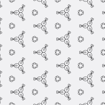 Beautiful monochromatic symmetrical designs on solid sheet of wallpaper. Concept of home decor and interior designing