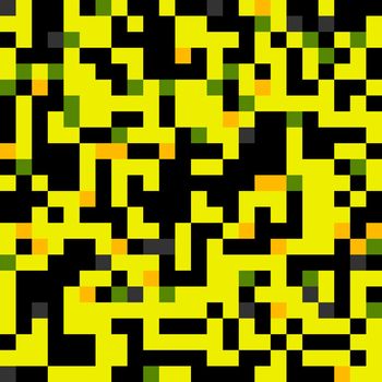 Abstract Mosaic Background, yellow and grays with orange, pixels background, mosaic, abstract black in background