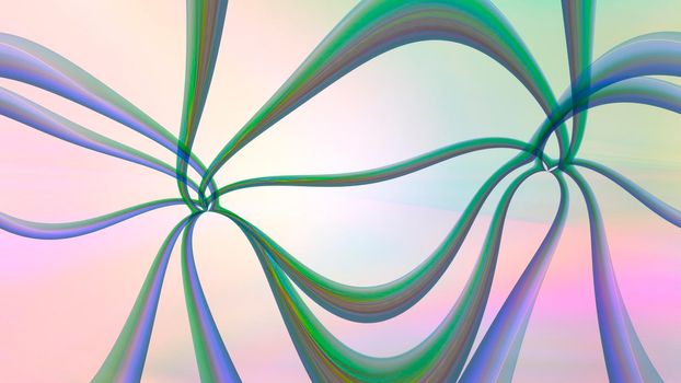 Abstract light background with three-dimensional lines. 3d image