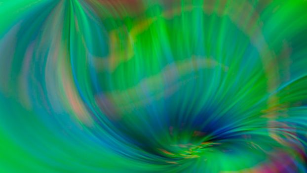 Green iridescent background with a rainbow gradient. Design, art