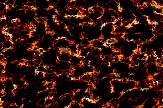 lava flame fire hot glow mineral line texture on black marble luxury interior background