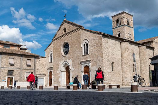 terni,italy march 18 2021:view of the church of San FRancesco in terni