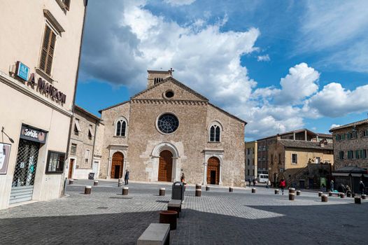 terni,italy march 18 2021:view of the church of San FRancesco in terni