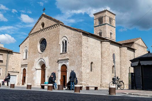 terni,italy march 18 2021:view of the church of San FRancesco in terni