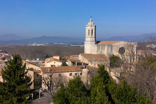 Landscape of the City of Girona in Catalonia, Spain