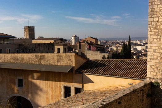 Landscape of the City of Girona in Catalonia, Spain