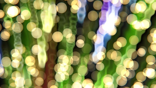 Abstract textured green background with yellow bokeh. Design, art