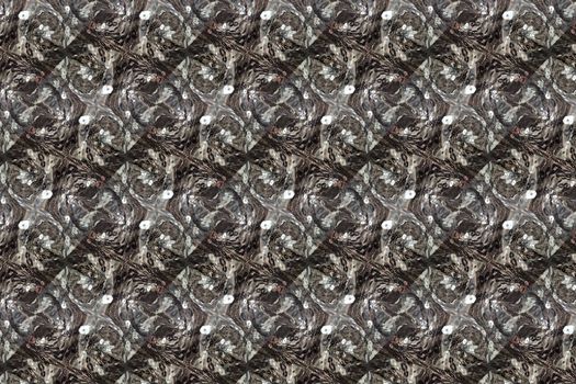 Abstract textured shiny dark background with ornaments. Design, art