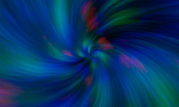 Abstract blue gradient blurred background with rainbow highlights. Design, art