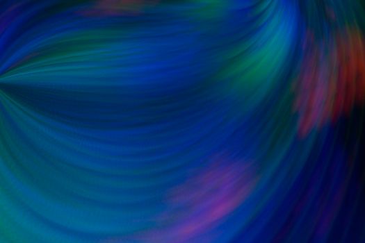 Abstract blue gradient blurred background with rainbow highlights. Design, art