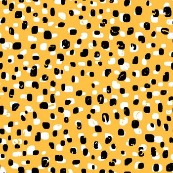 Abstract modern leopard seamless pattern. Animals trendy background. Yellow and black decorative vector stock illustration for print, card, postcard, fabric, textile. Modern ornament of stylized skin.