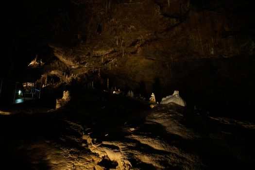 limestone formations inside Macocha caves in Moravian Karst