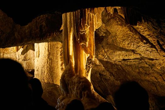 limestone formations inside Macocha caves in Moravian Karst