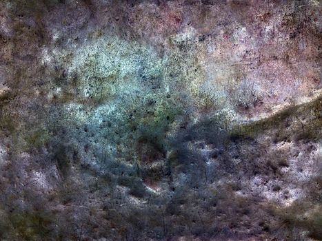 Seamless old work metal table texture with colorful reflections.