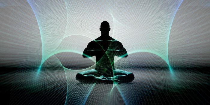 Body and Mind Meditation Background with Energy Aura