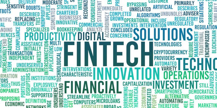 Fintech Financial Technology Business Concept as Abstract