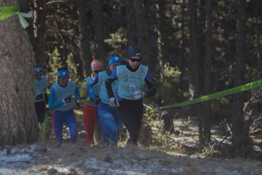 Naturlandia, Andorra : 2021 March 20 : Athletes starting in the 2021 World Triathlon Winter Championships Andorra