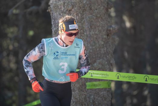 Naturlandia, Andorra : 2021 March 20 : Romana Slavinec ROM in the 2021 World Triathlon Winter Championships Andorra