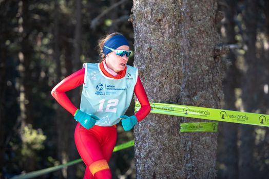 Naturlandia, Andorra : 2021 March 20 : Marta Borbon ESP in the 2021 World Triathlon Winter Championships Andorra