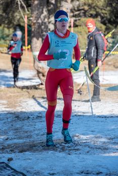 Naturlandia, Andorra : 2021 March 20 : Marta Borbon ESP in the 2021 World Triathlon Winter Championships Andorra