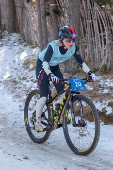 Naturlandia, Andorra : 2021 March 20 : OlgaCheremisinova RUS in the 2021 World Triathlon Winter Championships Andorra