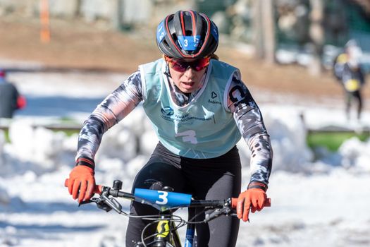 Naturlandia, Andorra : 2021 March 20 : Romana Slavinec AUT in the 2021 World Triathlon Winter Championships Andorra