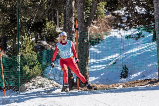 Naturlandia, Andorra : 2021 March 20 : Enara Oronoz ESP in the 2021 World Triathlon Winter Championships Andorra