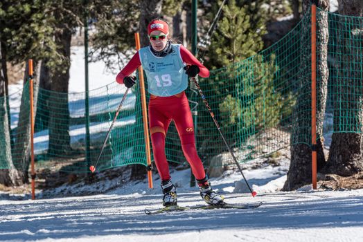 Naturlandia, Andorra : 2021 March 20 : Claudia Martinez ESP in the 2021 World Triathlon Winter Championships Andorra