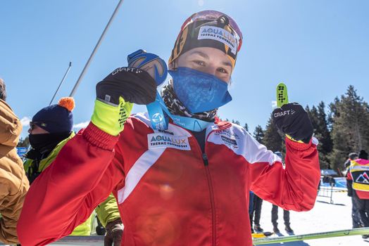 Naturlandia, Andorra : 2021 March 20 : Franco Pesavento ITA in the 2021 World Triathlon Winter Championships Andorra