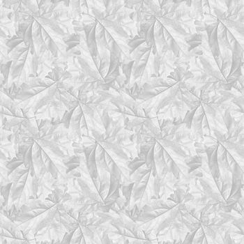 Nature background in light gray tonality. Dry autumn leaves seamless pattern. Autumn leaves texture