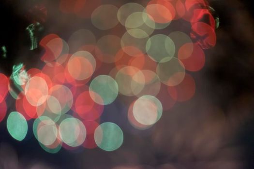 Abstract blurry background with bokeh fireworks.